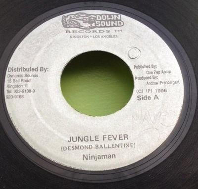 7-Zoll Schallplatte NINJAMAN - Jungle Fever NONE Down Sound Reco 1996 Jamaika Reggae, Ska & Dub Gebraucht