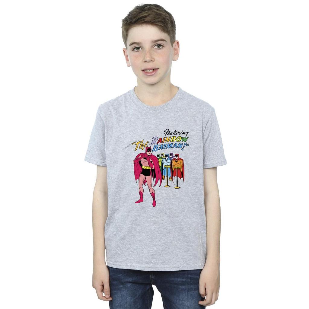 DC Comics Jungen Batman Comic Cover Regenbogen Batman T-Shirt