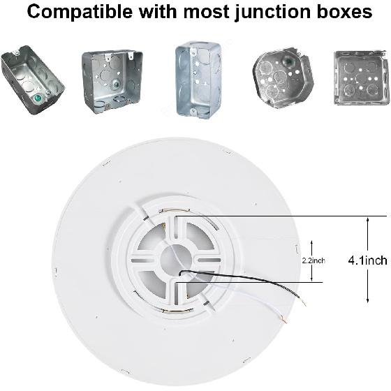 Flush Mount Led Ceiling Light Fixture 3000K/4000K/5000K Selectable,Modern Ceiling Lights for Bedroom Children's Kids Dining Room Kitchen Round White