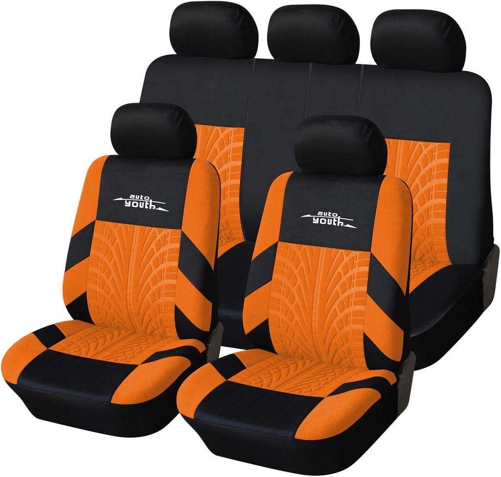 Temu Embroidered Car Seat Cover with Tire Pattern - For Export To Russia and Mexico