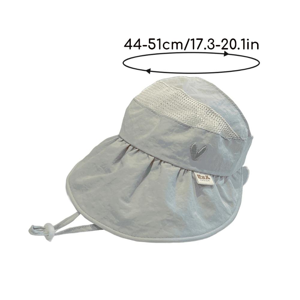 Lightweight Kids Cap Breathable Mesh Sunshade Hat Cute Large Brim Hat Summer