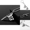 Tattoo Machine Shape Geometric Pendant Necklace With Alloy Charm For Travel Gifts