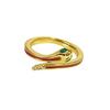 Medieval Style Serpentine Coin Opening Ring Niche Design Retro Light Luxury High-End Sense Dripping Oil Personalized Ring