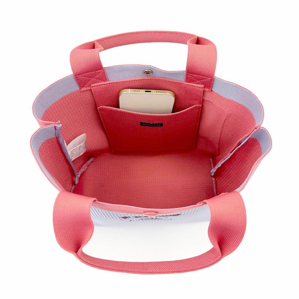 Tote 8435 [Rootote] Women's Bag, Snoopy, Small, Knit, IP.Deli.Ruful.Peanuts-0H (01 Gray)