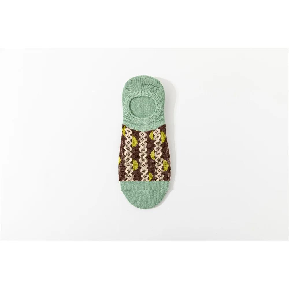 Women's Invisible No Show Socks Anti-Slip Silicone Grip Cotton Ankle Socks for Sports Casual All Season Boat Socks