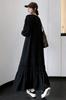 Chubikime Sweat Long Loose Ruffled Crew Maxi Plus Spring Women's Dress, Sleeve, Fit, Flattering, Hem, Neck, Length, Sizes, Relaxed, Cute, Fall,