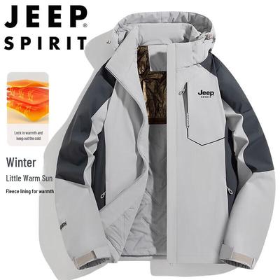 JEEP SPIRIT Men's Casual Padded Hooded Jacket