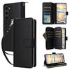 R20 For Samsung Galaxy S23 Leather Case Zipper Wallet Folio Flip Phone Cover