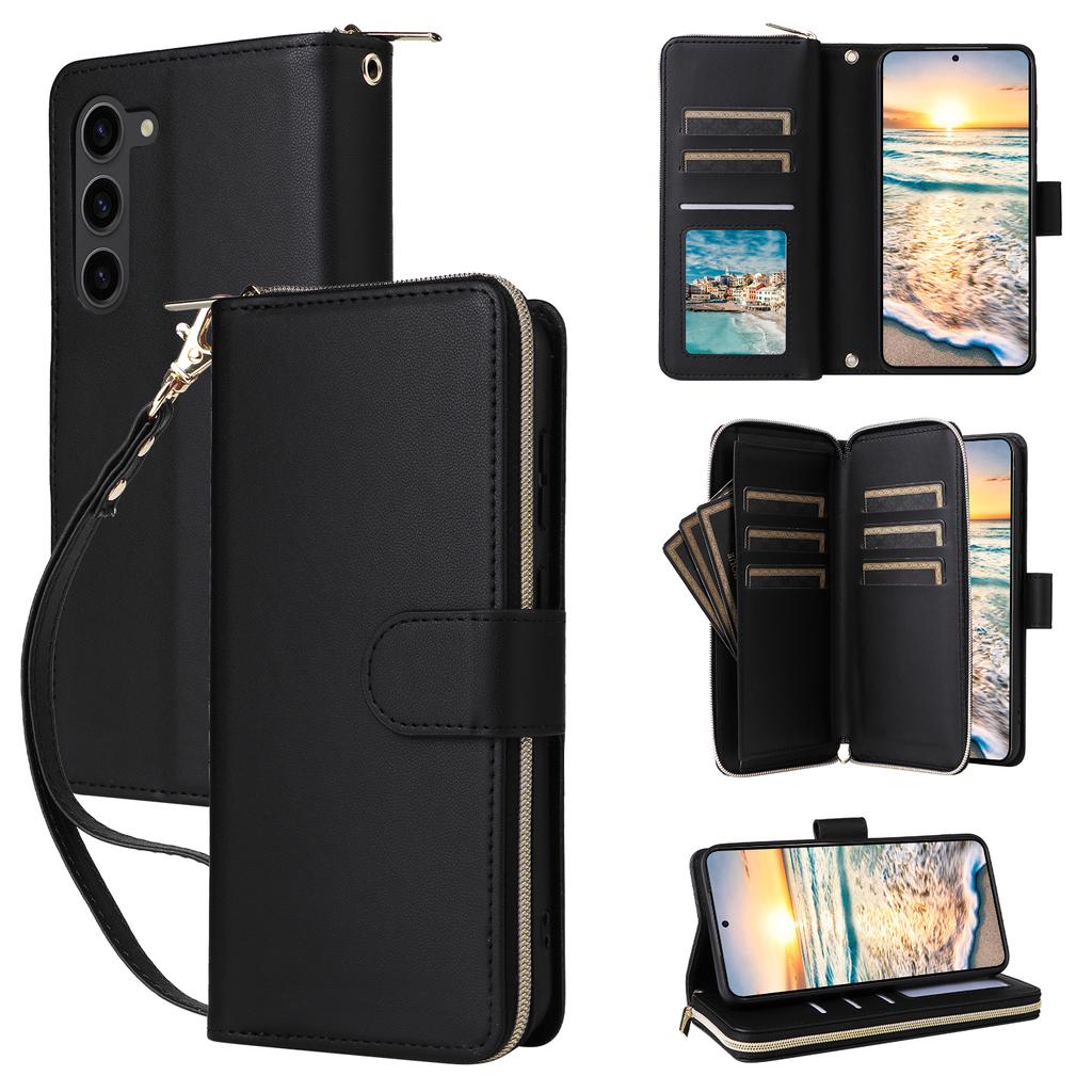R20 For Samsung Galaxy S23 Leather Case Zipper Wallet Folio Flip Phone Cover