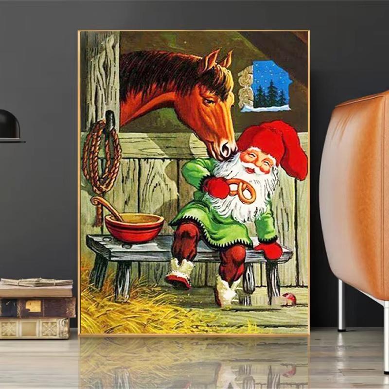 5D Diamond Painting Christmas Children Full Drill Diamond Mosaic DIY Hand Inlaid Rhinestones Embroidery Home Decor Gift