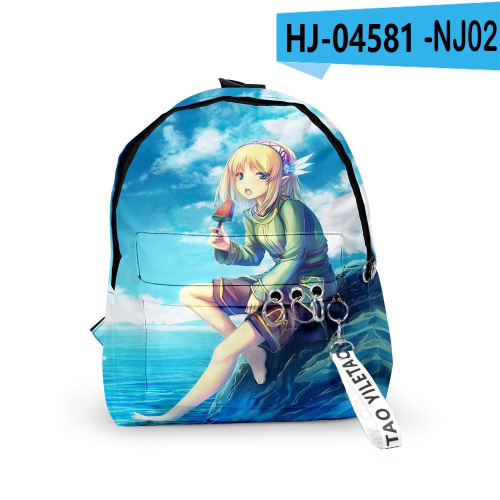Classic Popular WORLD OF LEADALE Backpacks Boys/Girls School Bags 3D Print Keychains Oxford Waterproof Cute Small Backpacks