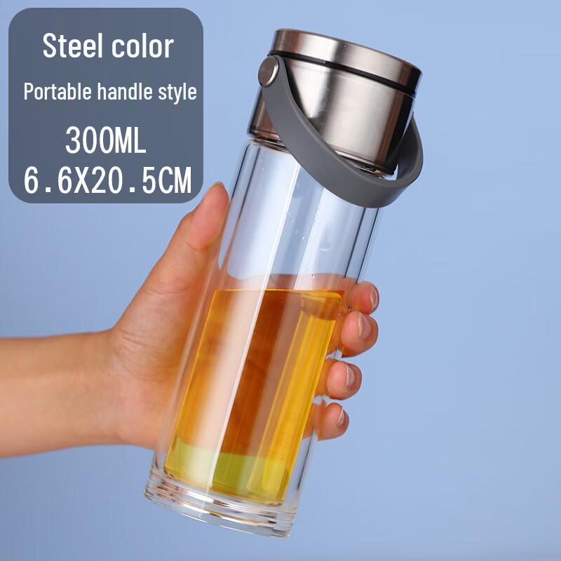 FAWLES Double-Wall Tea Infuser Glass Bottle