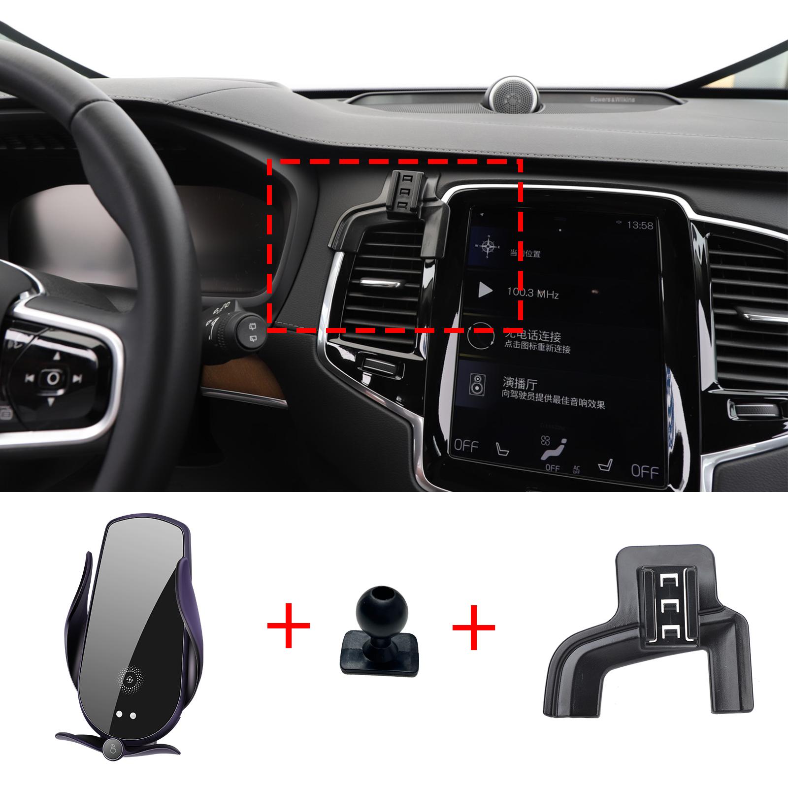 

Car Mobile Phone Holder for Volvo XC90 T6 T8 2015~2025 GPS Bracket Navigation Stand Auto Accessories