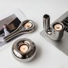 Luxury Electroplating Silver Candlestick Holder Modern Living Room Office Art Decoration Creative Ceramic Cylinder Candle Holder