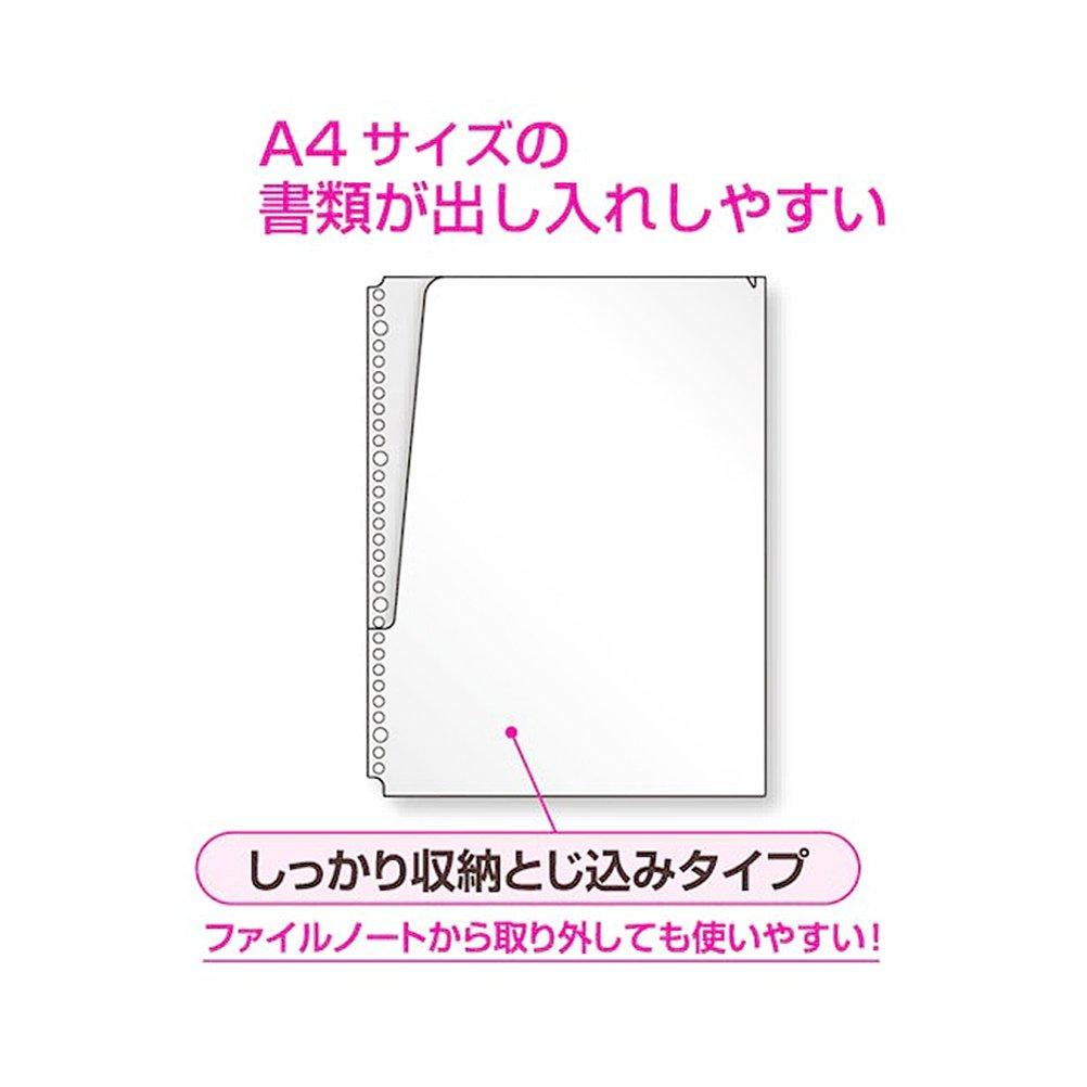Maruman Clear Holder A4 30-Hole Refill, 1 Sheet, Set of 10, L490