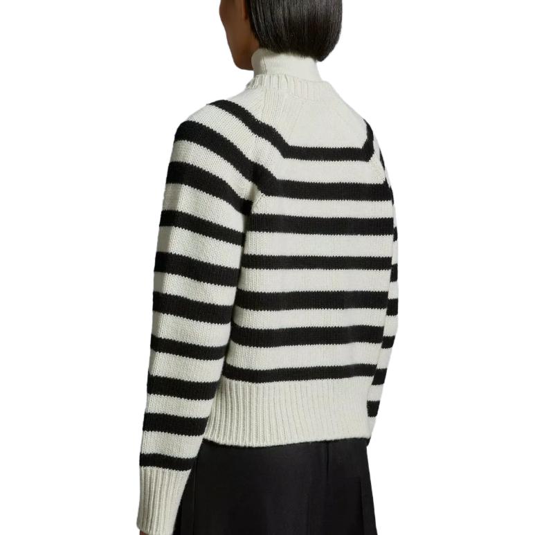 Moncler Striped Wool Jumper Women sweater Black I20939C00023M1241P09