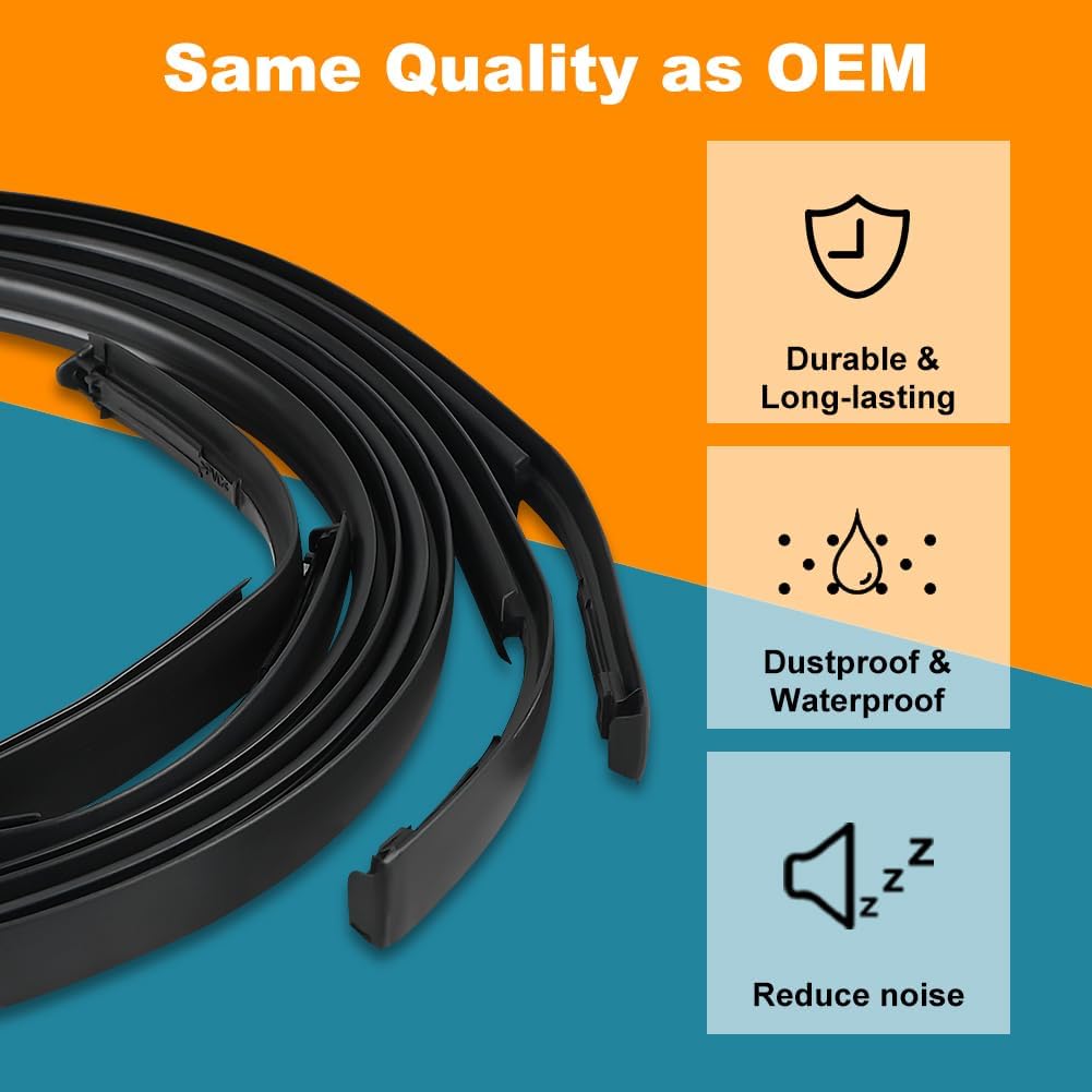 Benzi JDMON pentru scurgerea apei de pe plafon, Garnitură de etanșare compatibilă cu Toyota Yaris Hatchback 2007 2008 2009 2010 2011, Înlocuiește 75551-52130, Stânga și Dreapta, 2