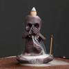 Original purple sand backflow incense burner Halloween gift, skull little ghost backflow incense incense burner ornament