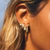 4pcs Fashion Gold Plated Hoop Earrings Set for Women Lightweight Multiple Piercing Hypoallergenic Huggie Earring Jewelry Gifts