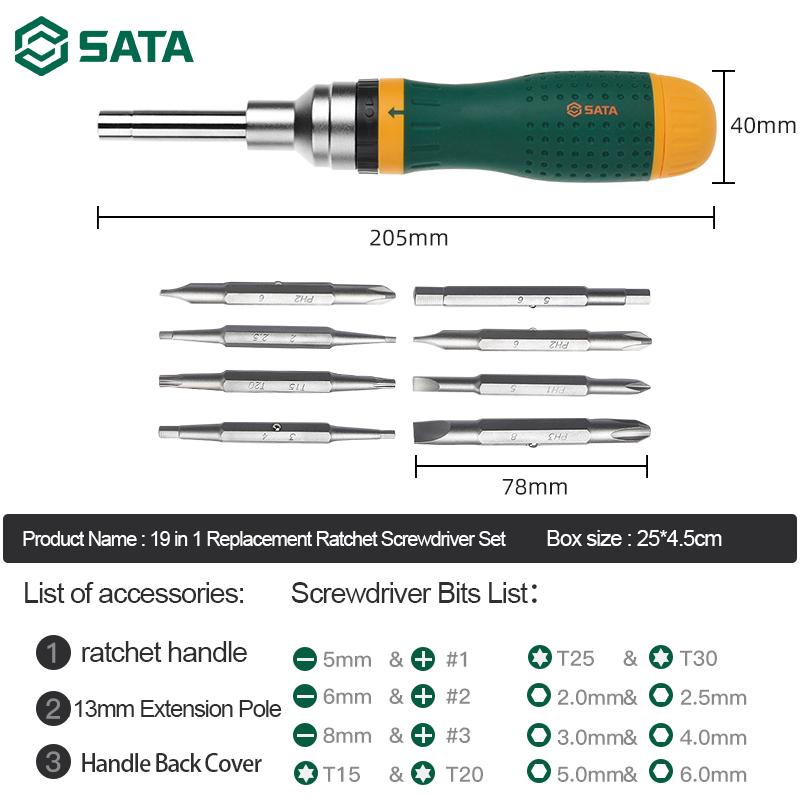 19 In 1 Precision Ratchet Screwdriver – Interchangeable Bit Set, Two-Way Ratchet Multi-Function Repair Hand Tool красный