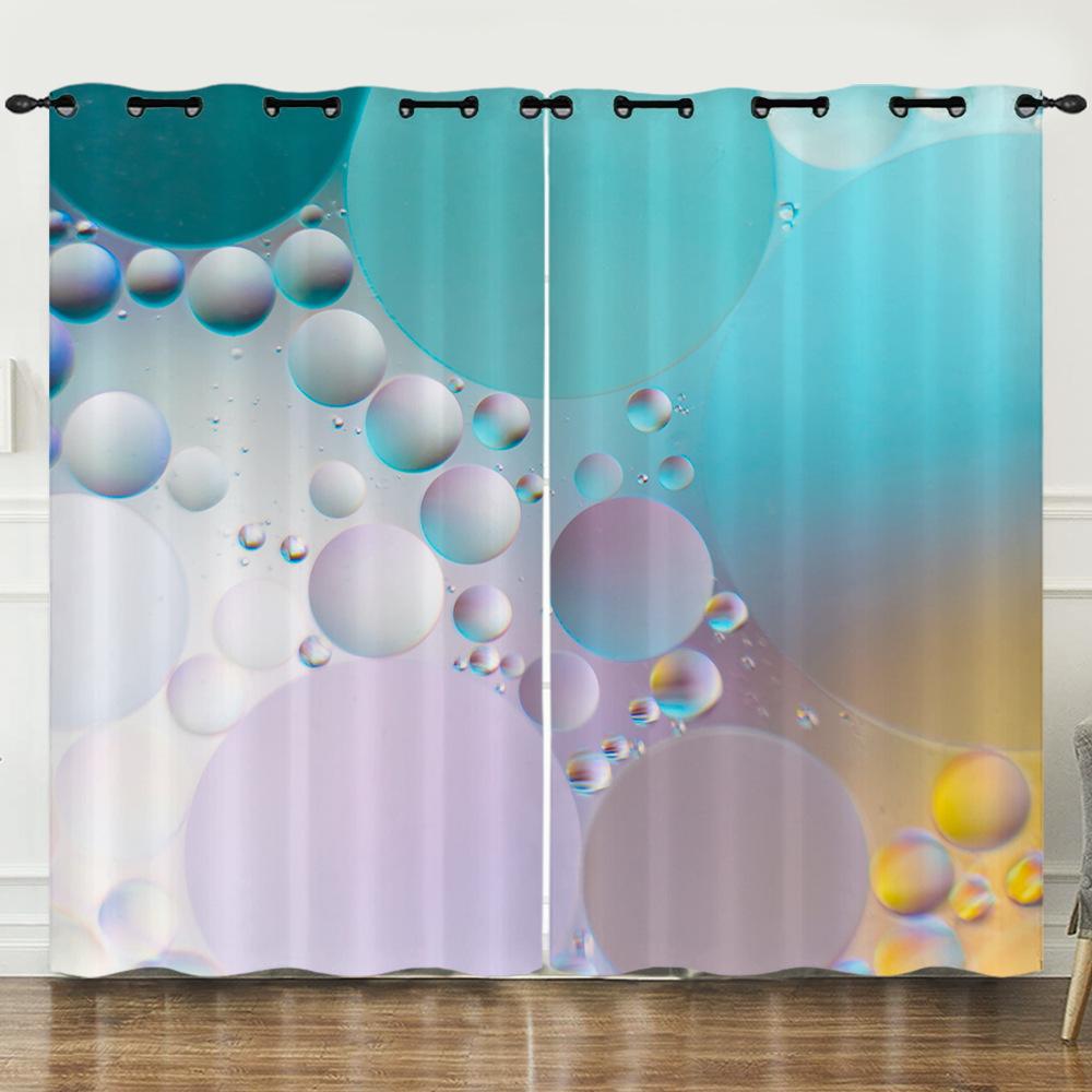 Curtain Dew 3D Digital Printing Blackout Curtain Punching