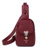 New Trendy and Fashionable Women's Breast Bag Soft Leather Crossbody Bag Simple Large Capacity Backpack Mobile Phone Bag