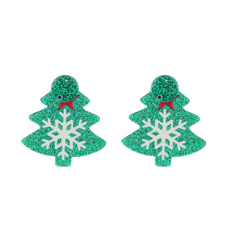 Cross-Border Christmas Reindeer & Tree Acrylic Earrings