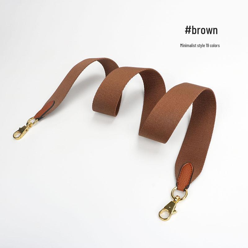 Evelyne Cotton Canvas & Cowhide Leather Crossbody Bag Strap