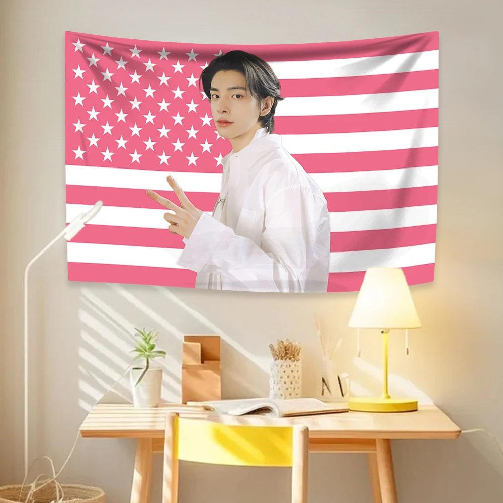 Kpop Idol Jake Flag Tapestry Art Poster Wall Hanging Home Bedroom Decor