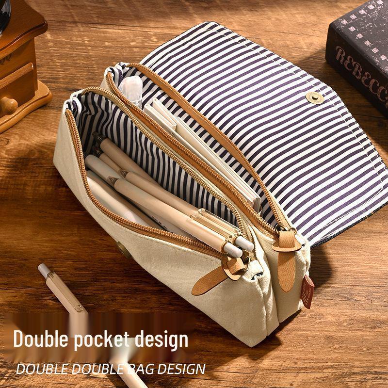 Chic Denim Pencil Case: 2025 Design for Middle School Girls - Large Capacity, Unique Stationery Box