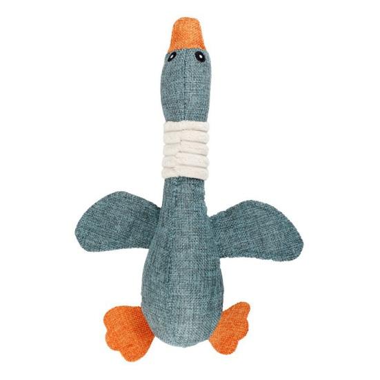 Indestructible Goose Dog Toy for Heavy Chewers Pet Stuffed Wild Goose Chew Toy with Squeaker Supports Healthy Chewing Instincts