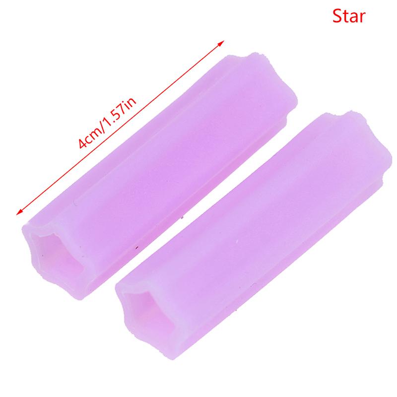 

2 шт. Силиконовый чехол-насадка для кусачек, чехол для ножниц для кутикулы, пинцет для удаления мертвой кожи, колпачок Statar Purple