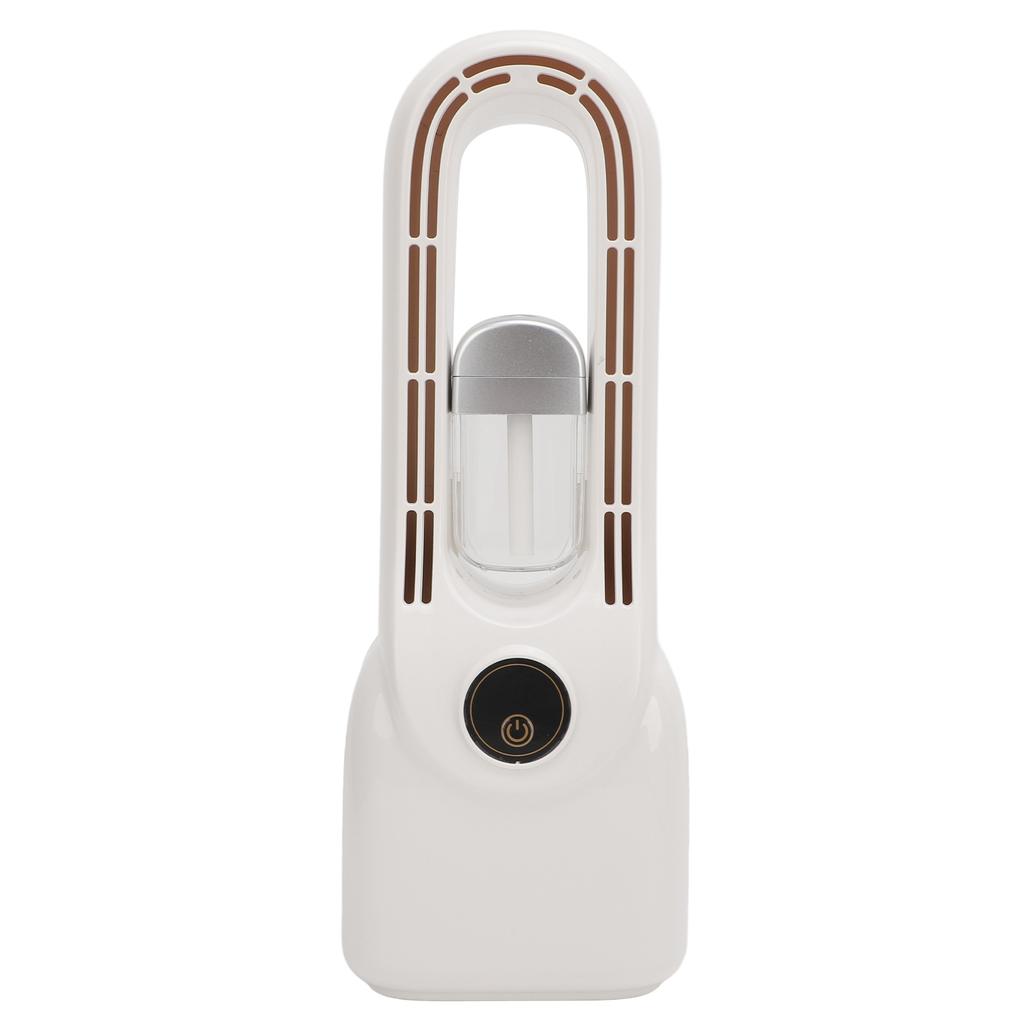 Bladeless Fan with Mist Humidifier ABS 6 Speed Quiet Bladeless Cooling USB Desk Fan with Colorful Lights for Home