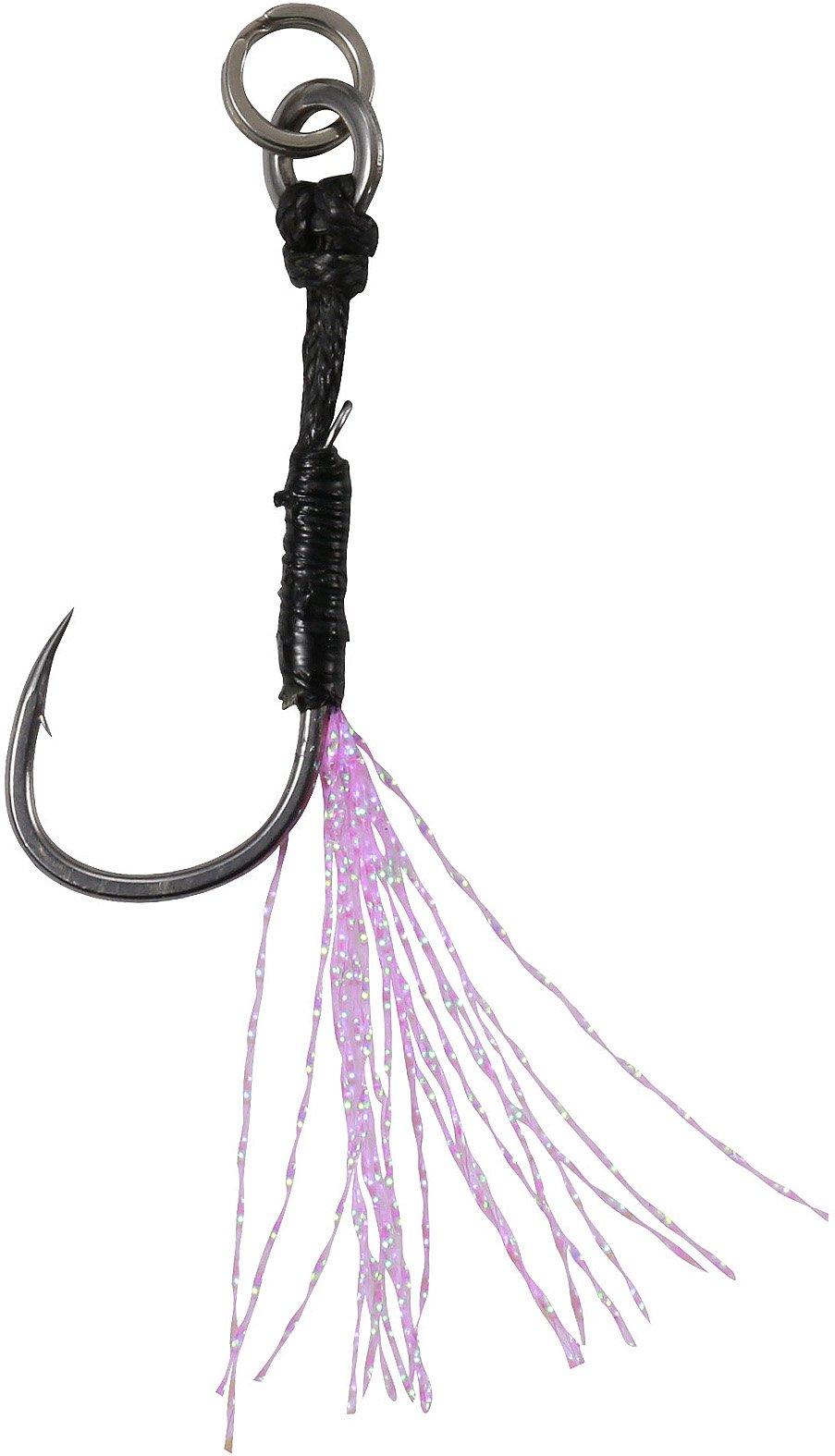 DUO Drag Metal Cast Genuine Assist Hook Single Pink Tinsel #14