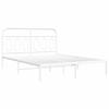 VidaXL Cadre de lit métal sans matelas et tête de lit blanc 140x200 cm 377167