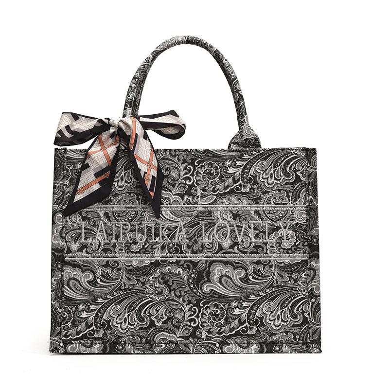 Geantă de lucru de mare capacitate pentru femei 2025 nouă iarnă casual de ultimă generație geantă tote portabilă brodată pentru femei