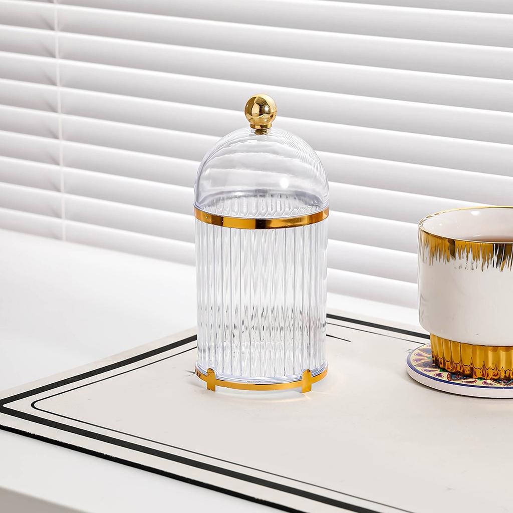 Dessert Fork Holder with Lid Tableware Storage Cup Elegant Utensils Organizer for Living Room and Dining Decoration