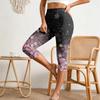 Women's Elastic Waist Casual Capri Pants Slim Fit Split Hem Stretchy Lightweight Bottoms for Everyday Wear and Outdoor Activities