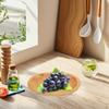 Wood Fruit Tray Oval Solid Wooden Serving Plate Smooth Polished Snack Storage Tray for Kitchen Living Room Wood Snack Plate