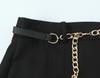2025 Spring Women's European & American Style Fashion Long Casual Shorts with Chain Belt