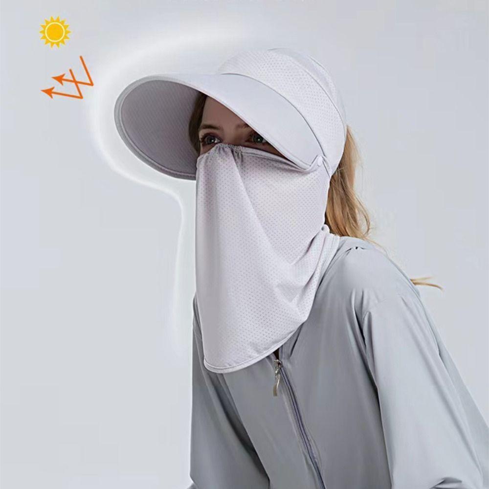 Empty Top Women Sunscreen Hat Foldable Outdoor Cycling Hat Portable Beach Sun Hat
