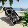 Spiral black-and-white vortex 2D Flat Print Beach Towel, Large Soft Quick Dry Towel for Beach Camping SwimmingZSTJ0915308