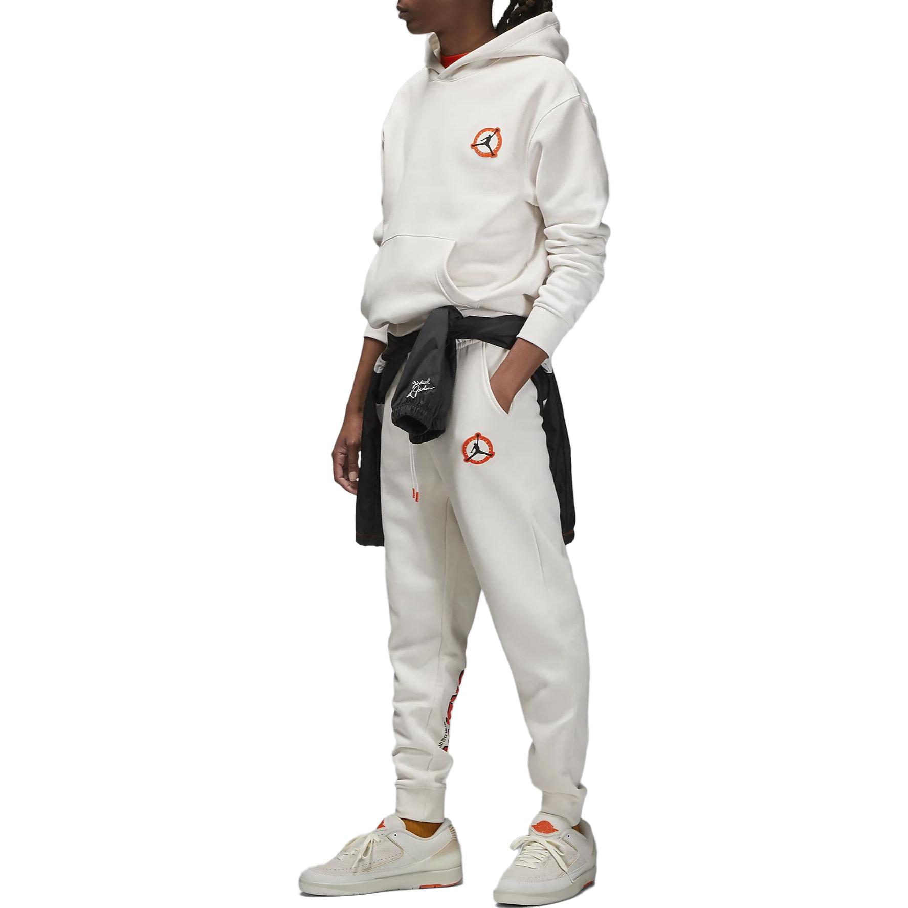 Флисовый пуловер Air Jordan Flight Mvp с капюшоном Phantom/Rush Orange для мужчин — фото 3