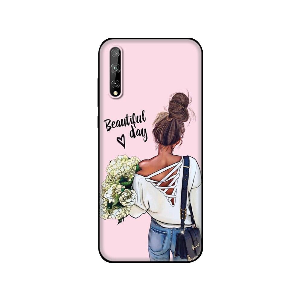 Für Huawei Y8P Hülle 6.3" Weiches Silikon Tpu Handyhülle Auf Huawei y8p 2020 Y 8P AQM-LX1 Rückseite huaweiy8p Bumper Funda schwarze tpu Hülle
