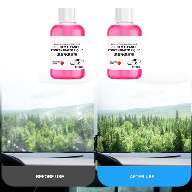 2025 New Car Glass Oil Film Remover Hydrophobic Coating Windshield Cleaning Agent 50ml Detailing Cleaning for Car Home