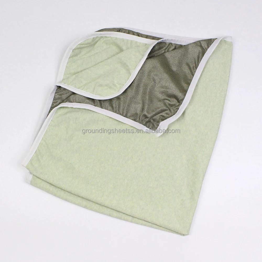 BLOCK EMF Silver Fiber & Cotton Blanket Radiation Protection Blanket, Grounding for EMF & 5G Shielding 75x75cm
