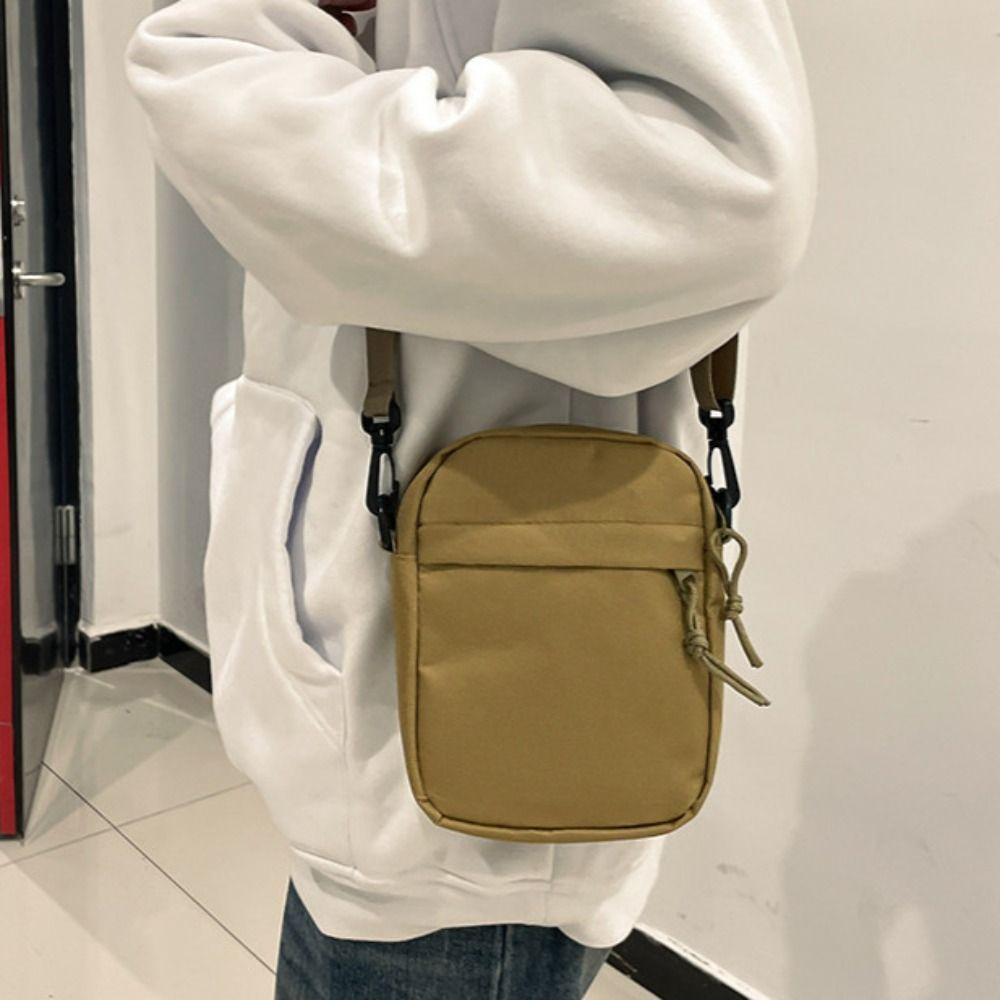 

High Quality Oxford Cloth Crossbody Bags Black White Khaki Minimalists Shoulder Bag Long Shoulder Strap Tote Bag Men Women хакі