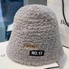 Women's Autumn and Winter Patch Plush Fisherman's Hat Big Head Circumference Korean Version Versatile Warm Japanese Basin Hat Trendy