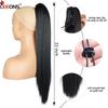 Synthetic Claw Clip In Ponytail Hair Extensions Long Straight 22 Inch Heat Resistant Pony Tail Hair Piece For Women Daily Use