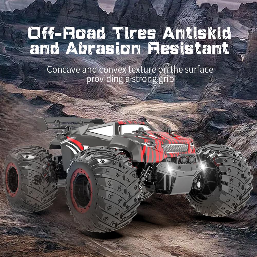 AAYC1 JJRC Q105 1:18 Remote Control Car 25KM/h With Led Lights 2.4G Inductor RC Off-Road Cars High Speed Brushless Motor Children Toys